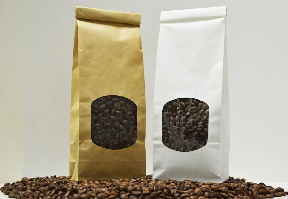 wholesale side gusset coffee packaging bag with tin tie and one way degassing valve