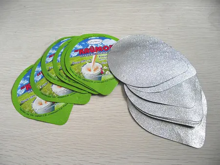 Easy Peel PP Film Laminated Yogurt Cups Aluminium Foil Lids
