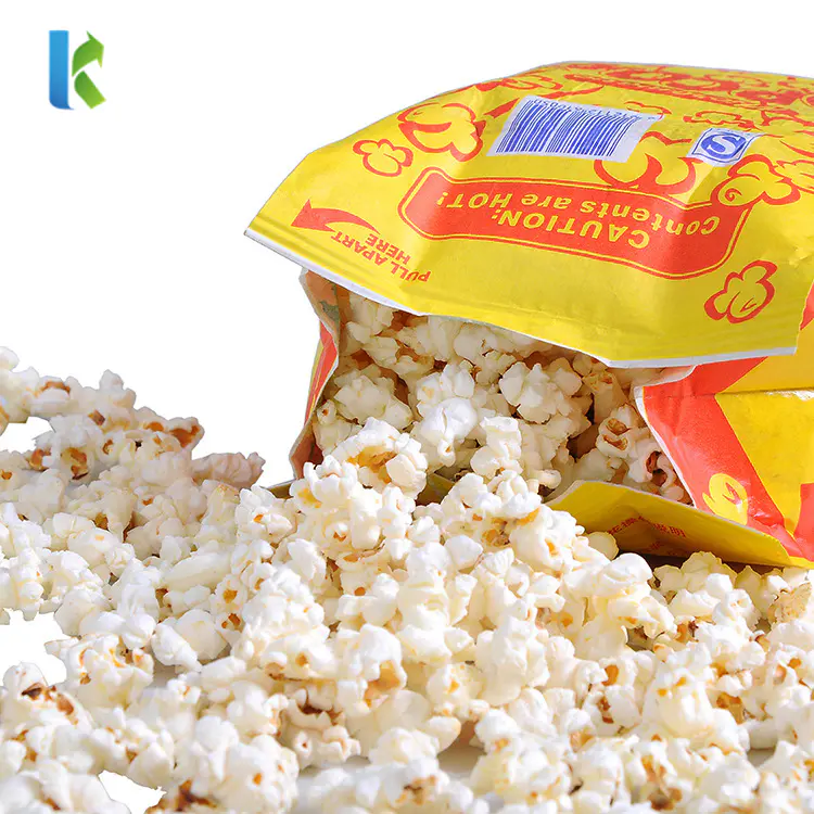 Sealable Large Design Bulk Wholesale Logo Printed New Greaseproof Paper Bags For Popcorn Packaging