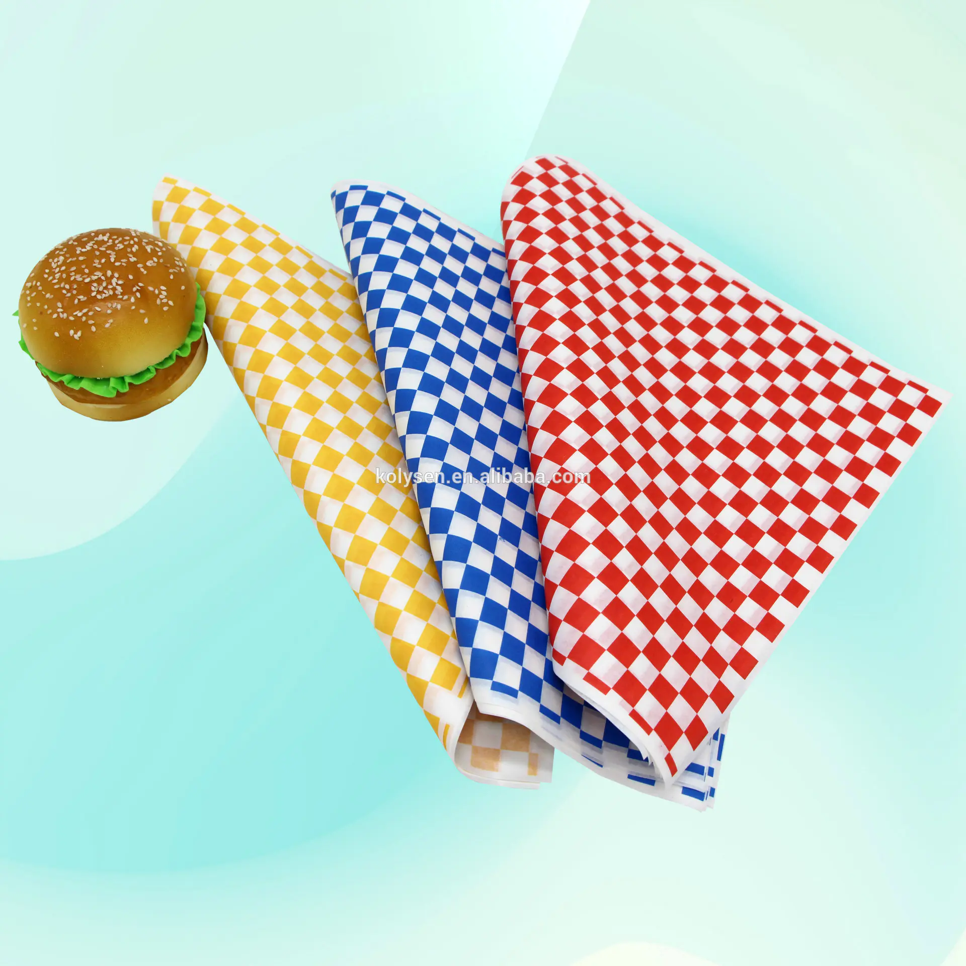 custom printed greaseproof wrapping burger paper