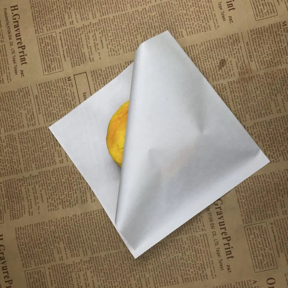 Kolysen custom printed bolsas de papel kebab greaseproof paper bag for hamburger sandwich wrap