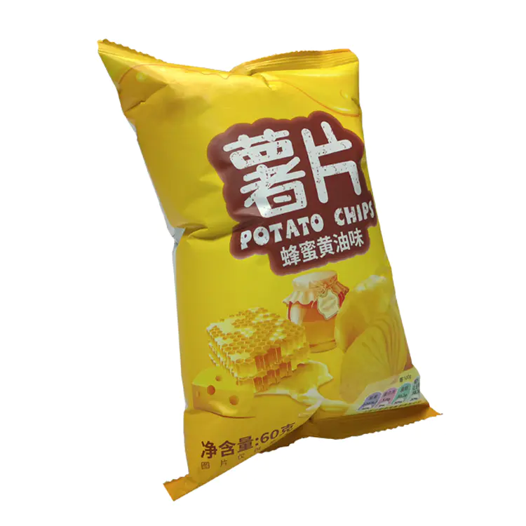 Small size resealable potato chips packaging bag