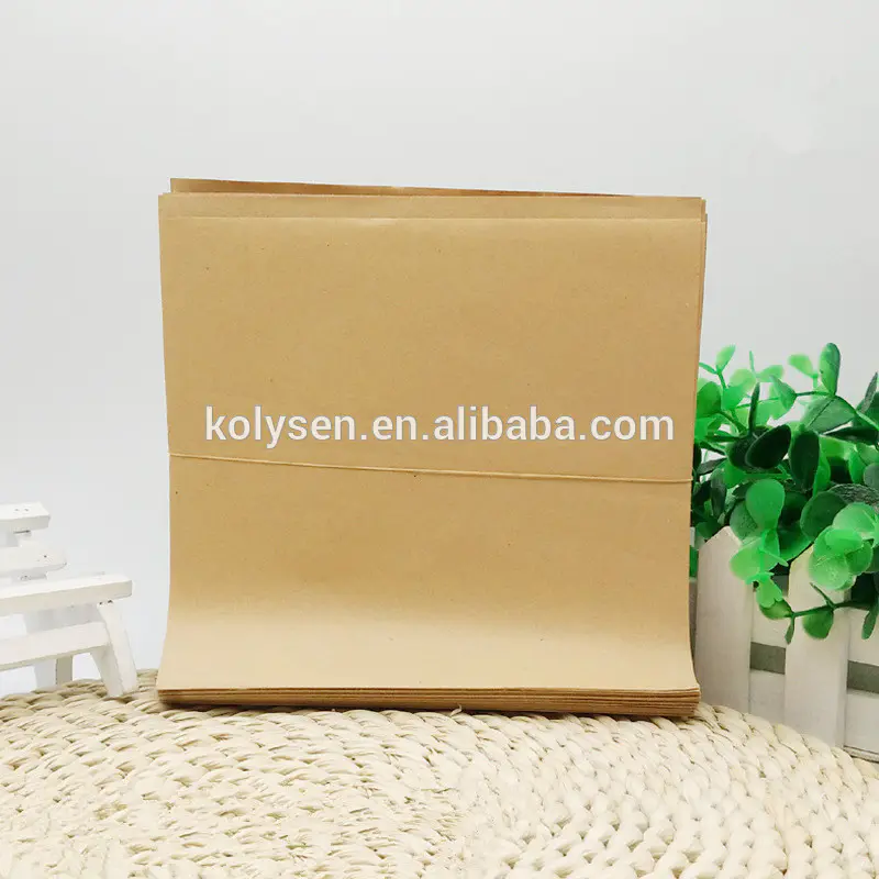 two sides open kraft take away paper bag for bread/burger food wrapping