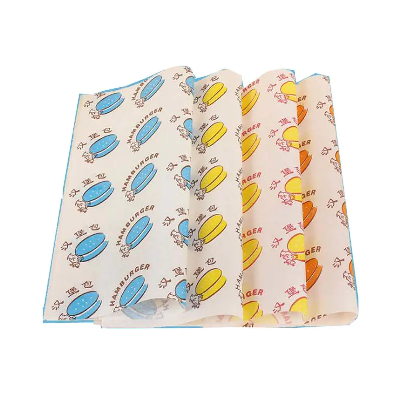 Hot sale grease resistant hamburger/sandwich wrapping paper