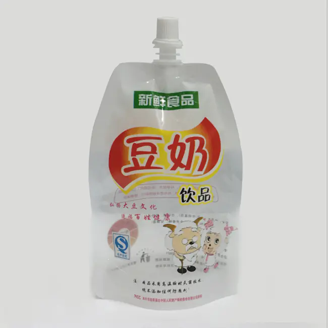 Customized laminated material fruit juice doypack with spout