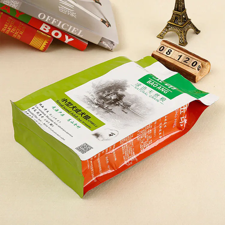 Custom printed food grade flat bottom stand up zipper pouch coffee bag Manufacturerin china