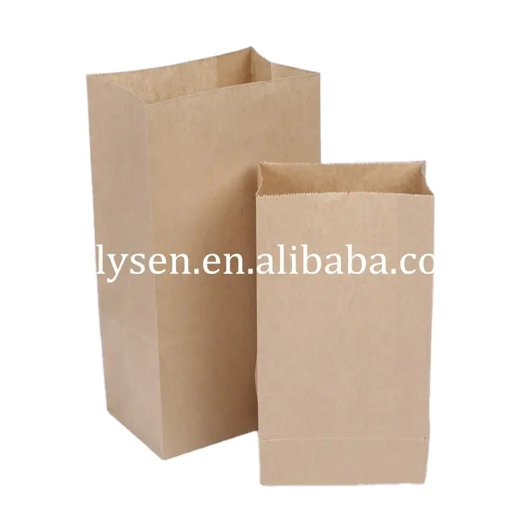 Custom Flat bottom bag bread bag cookies bag Saco papel kraft