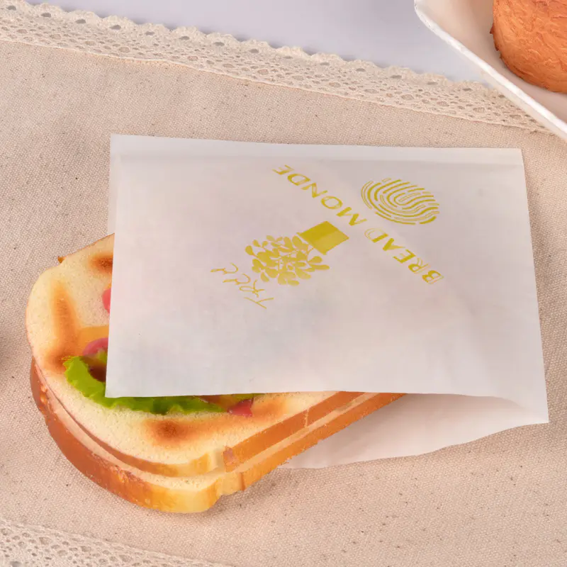 Food grade hamburger triangle paper bag with printing