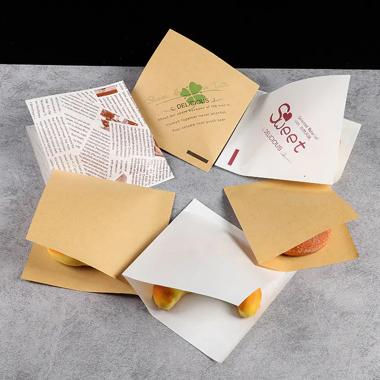 Customized food gradeBurger greaseproof paper bag Export from China