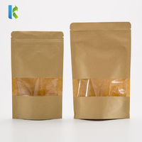 Kraft Stand Up Pouch with Clear or Frosted Window