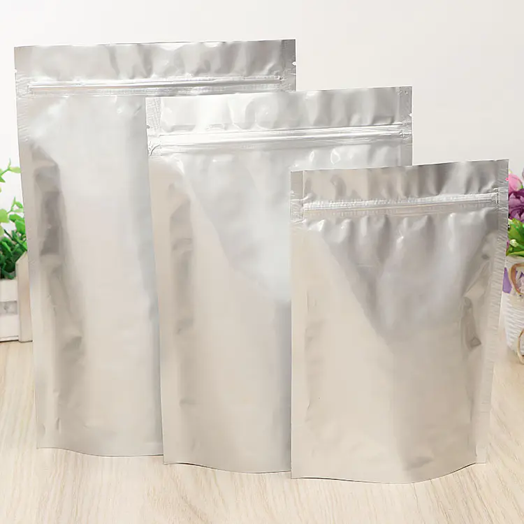 Custom printing laminated aluminum foil bag with tear notch