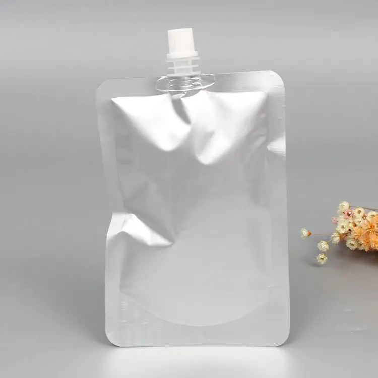 Custom aluminum foil flat spout pouch for liquid