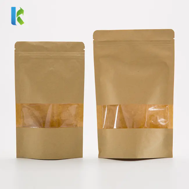China Ziplock Waterproof Resealable Food Kraft Paper Bag for Food Storage Packaging