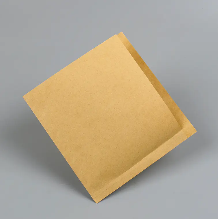 Direct Factory Customized Brown Two Side Sealed Kraft Paper Pocket for Food Packaging