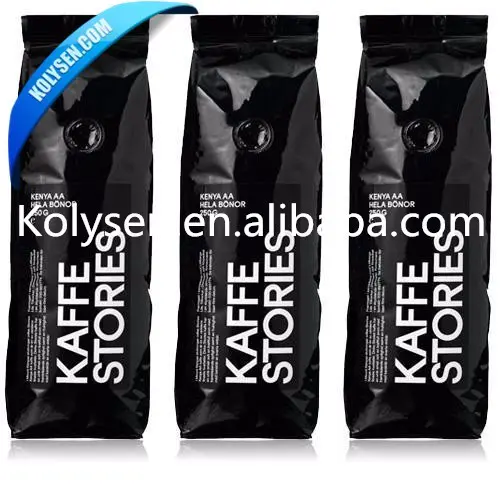 Customized food grade high quality matt black coffee bag matt white coffee bag standing up coffee bag