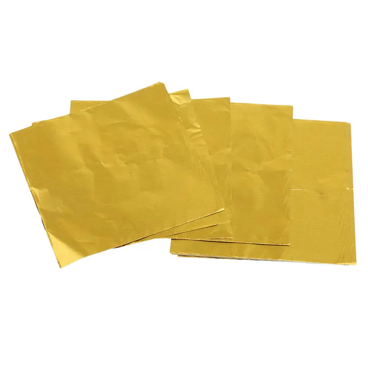 Custom printed gold candy wrapper foil in sheets