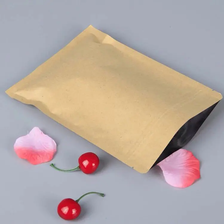 Nuts Packing Zipper Kraft Paper Bag