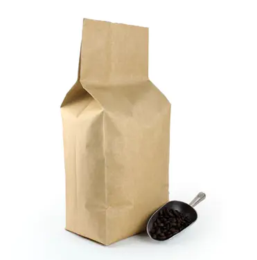 Wholesale Open Top Kraft Paper Side gusset foil bag for tea
