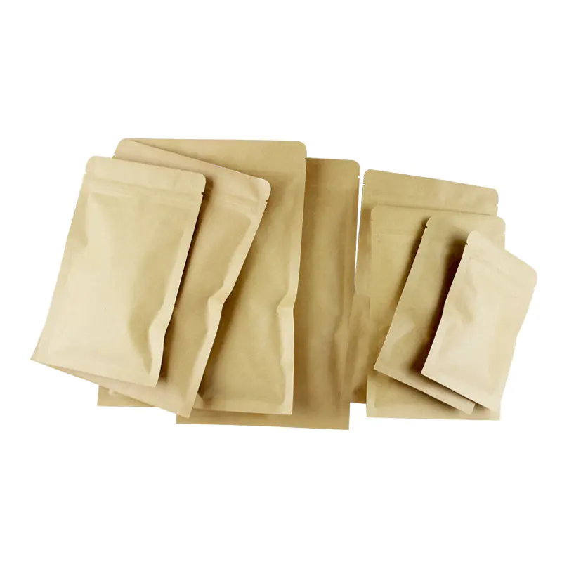 13cm by 21cm brown flat kraft paper bag for cookie packaging