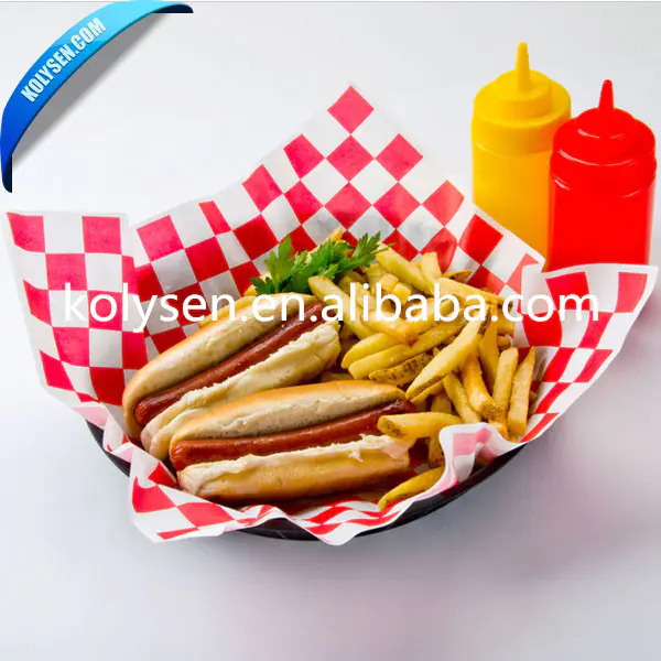 Greaseproof paper bag for fried chicken, burger, sandwich wrapper wax paper