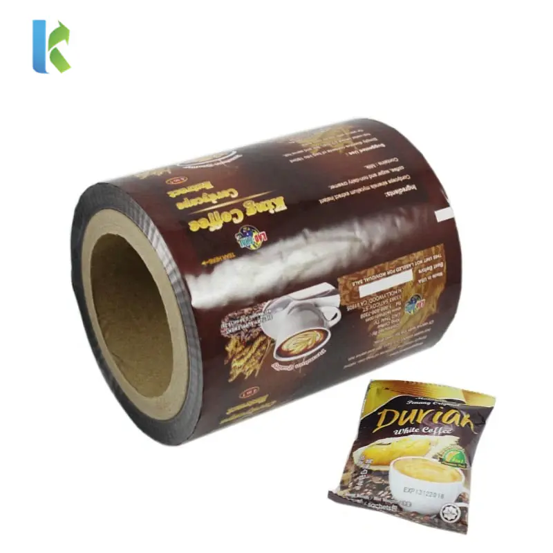 Factory Direct Supply Laminated metalized Plastic Printed Packaging Roll Film for Coffee Snacks Packing Bag
