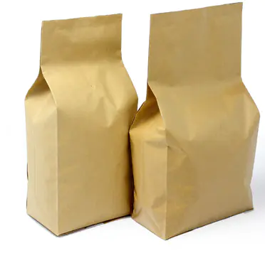 Wholesale Open Top Kraft Paper Side gusset foil bag for tea