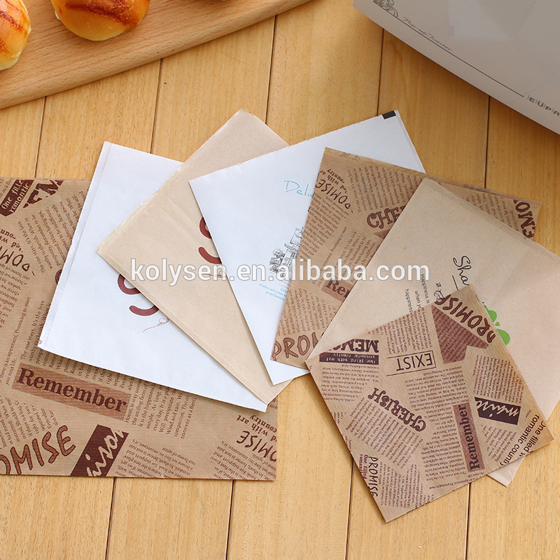Donut packaging greaseproof triangle kraft paper pockets