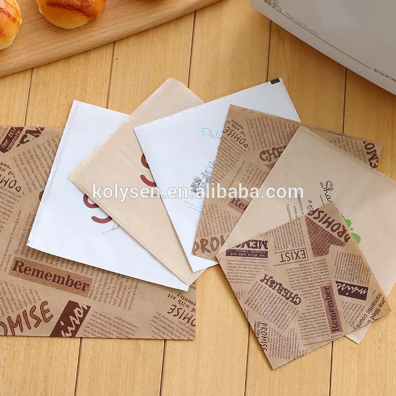 Donut packaging greaseproof triangle kraft paper pockets
