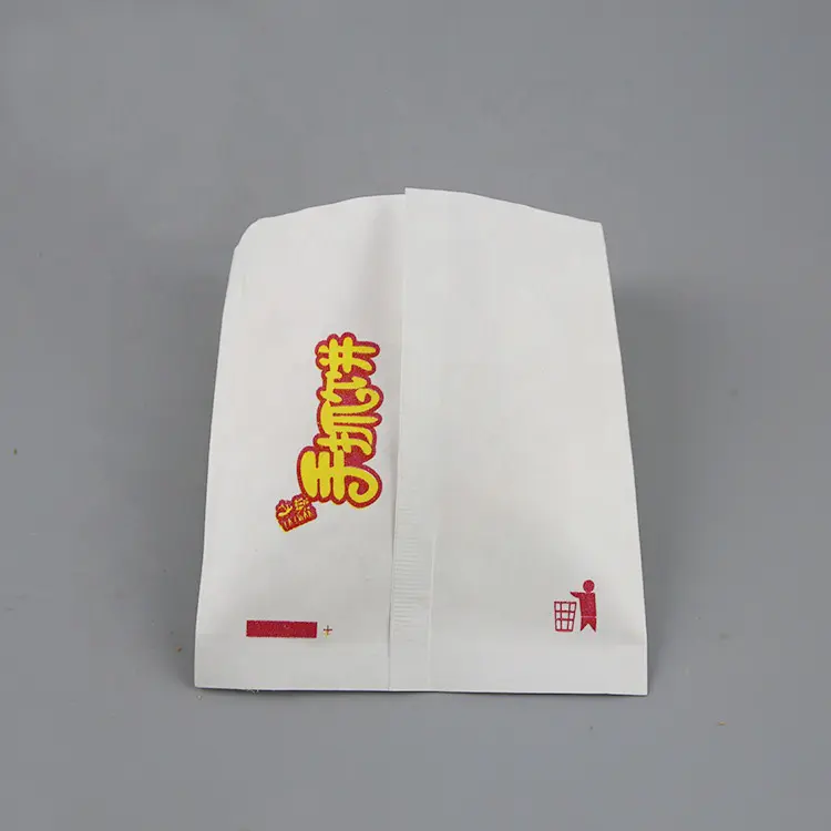 Custom paper fast food bags Grease proof paper bag in china