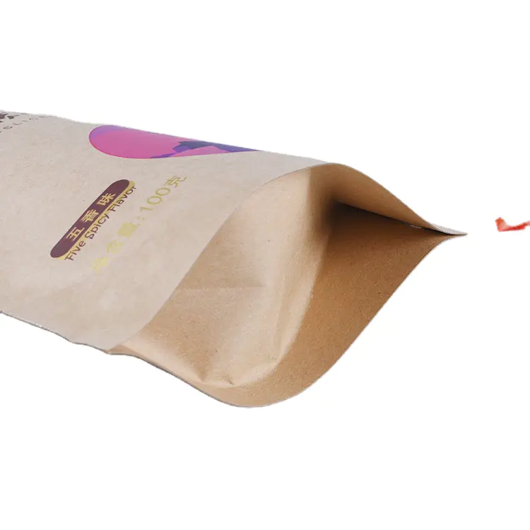 Customizedfood grade sac papier kraft sac en papier Kraft paper bagbolsas plsticas para alimentos China supplier