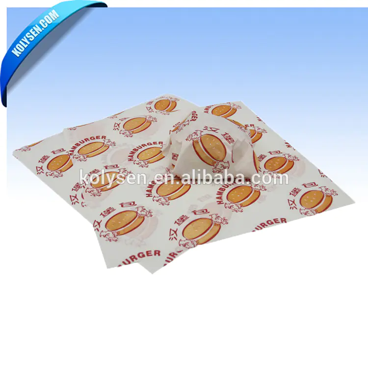 Pre cut burger pattern wrapping paper