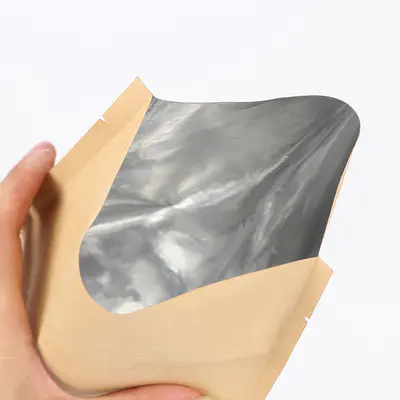 three side inner aluminum foil kraft paper bagsfor food packaging