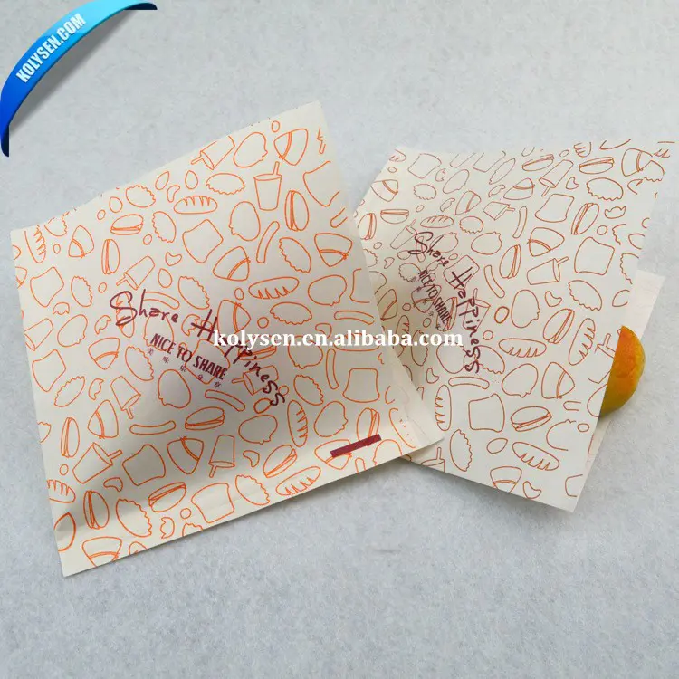 Customized paper bag greaseproof doner kebab paper packaging wrapping