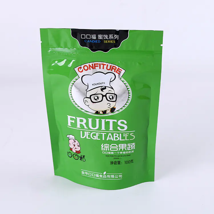 Food Packaging Custom Printed Stand Up Pouch Ziplock