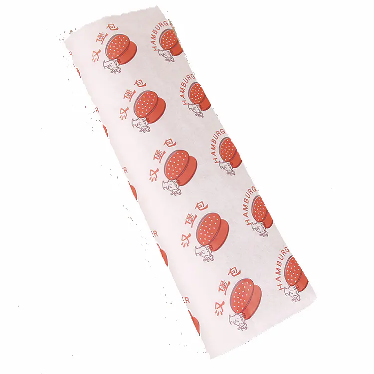 White greaseproof wrapping paper with printed for donuts packing