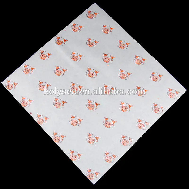 Hot fried food wrapping greaseproof paper sheet