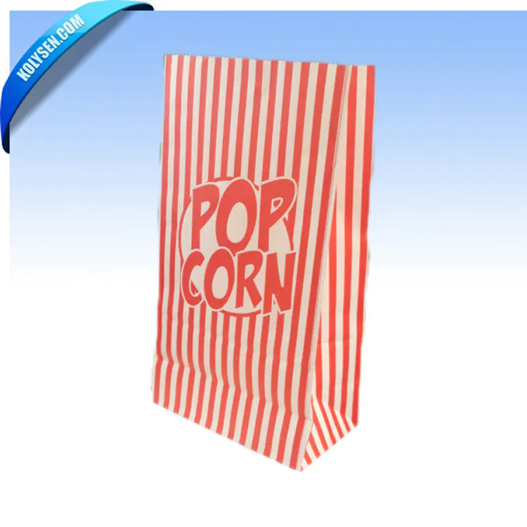 Recyclable popcorn paper take away bag