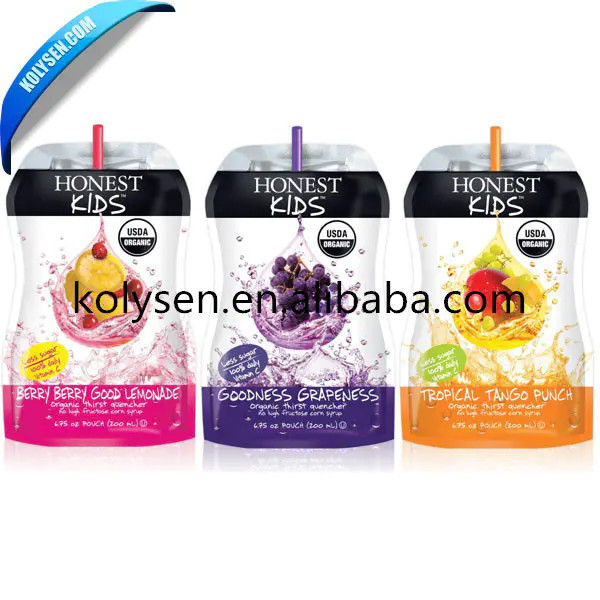 Kolysen Custom Special Shaped Juice Pouch for jiuce