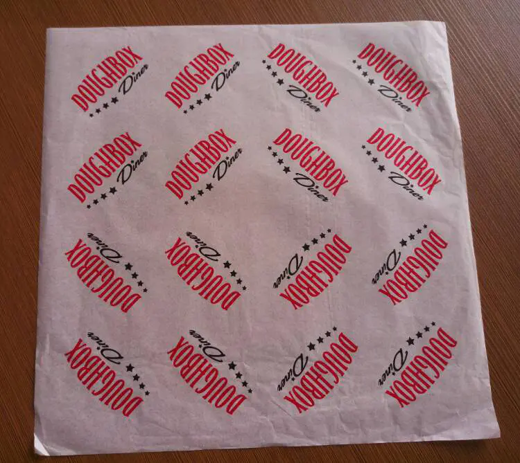 Custom Logo Printed Deli Food Wrapper Greaseproof Paper Wax Food Paper Wholesale