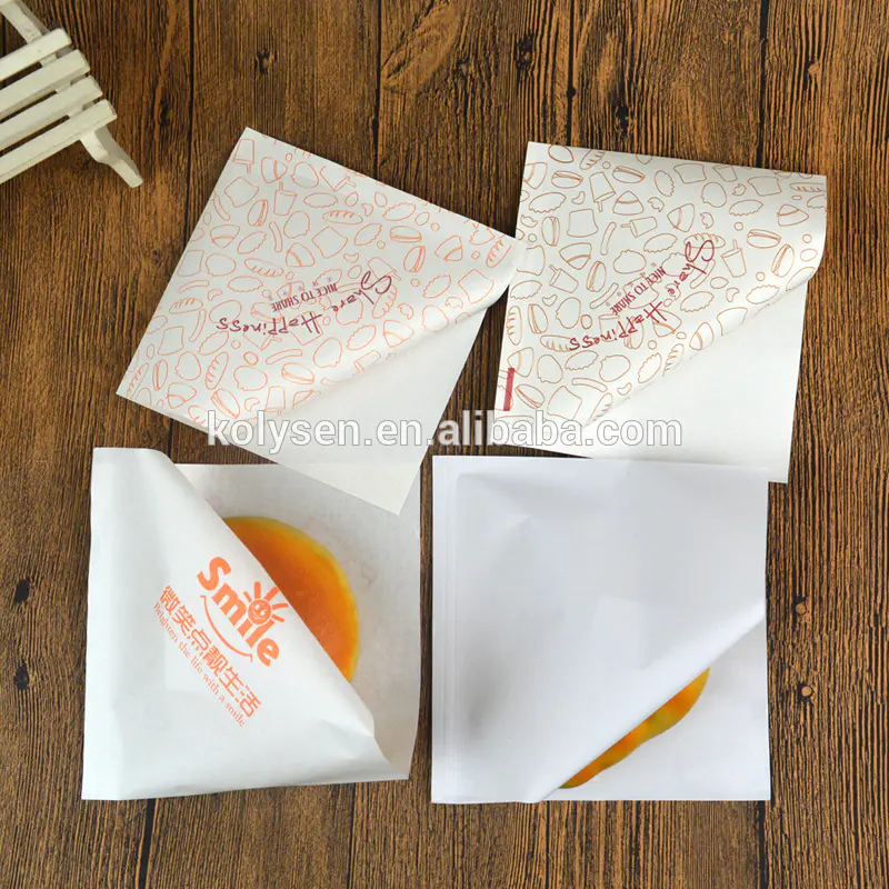 custom design burger pocket kraft paper bag in china