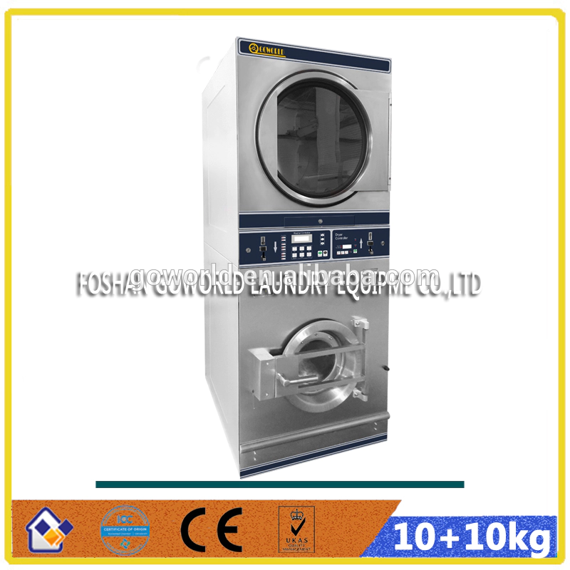 10kg Coin Operate electric heating combo washer dryer