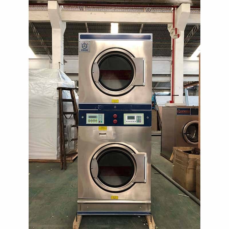 2*12kg gas heating stack dryers-industrial washing machines and dryers