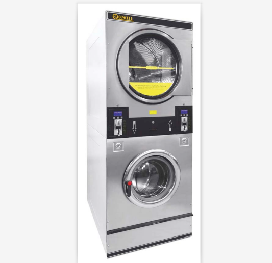 Gas heating industrial washing machine with dryer