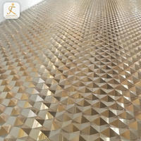 Decorative 201 304 3D-Wall Panel Metal Sheet Gold Color Coated Stainless Steel Sheets for sales