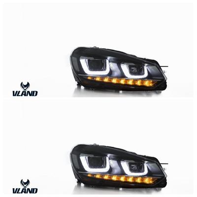 VLAND manufacturer for car lamp for GOLF 6 headlight 2008 2009 2010 2011 2012 2013 head lamp with signal light+DRL