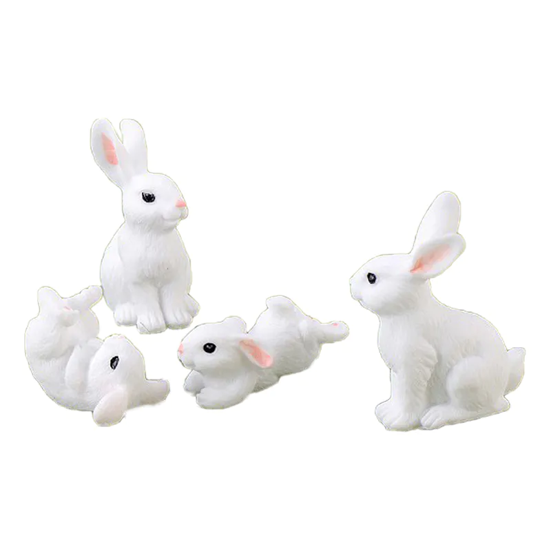 Resin Miniature Terrarium Easter Bunny Figurine Rabbit Garden Decoration