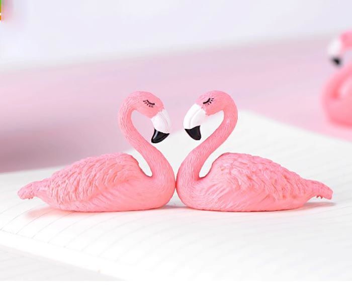 Garden DIY Decorative Miniature Terrarium Figurine lovely Flamingo Craft