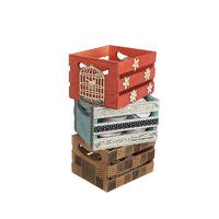 Multipurpose storage simple useful natural handmade wooden wine crate