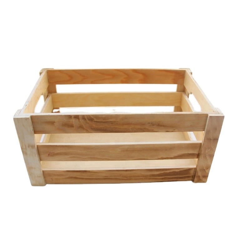 Low price European style wooden bottle crates