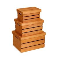 Wooden storage bin container wood shipping crate for fruit toys sundries